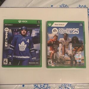 Series X NHL 22 and College Football 25 Game Bundle - Green